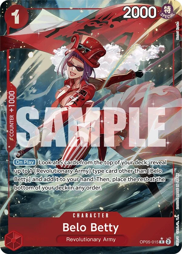 Carte One Piece anglaise Belo Betty OP05-015 R