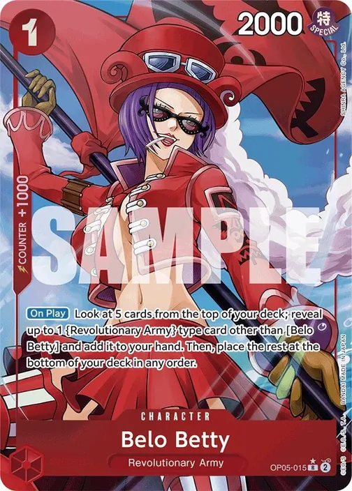 Carte One Piece anglaise OP05-015 Belo Betty (version 6)