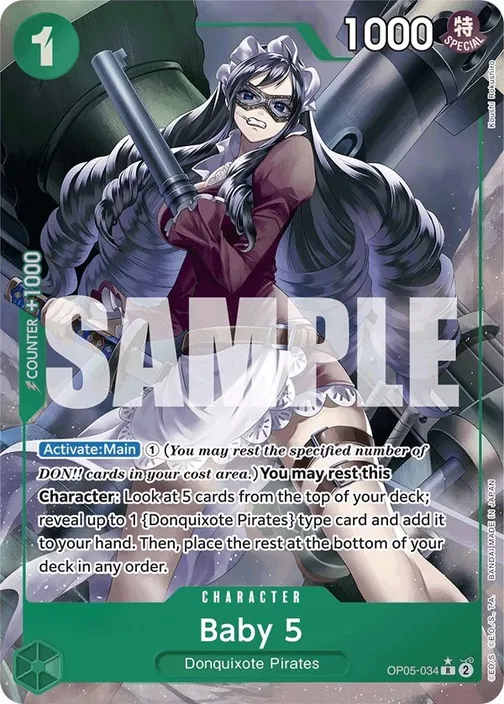 Carte One Piece anglaise OP05-034 Baby 5 (version 5)
