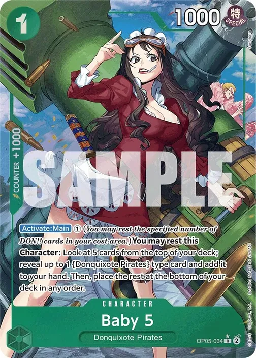 Carte One Piece anglaise OP05-034 Baby 5 (version 6)