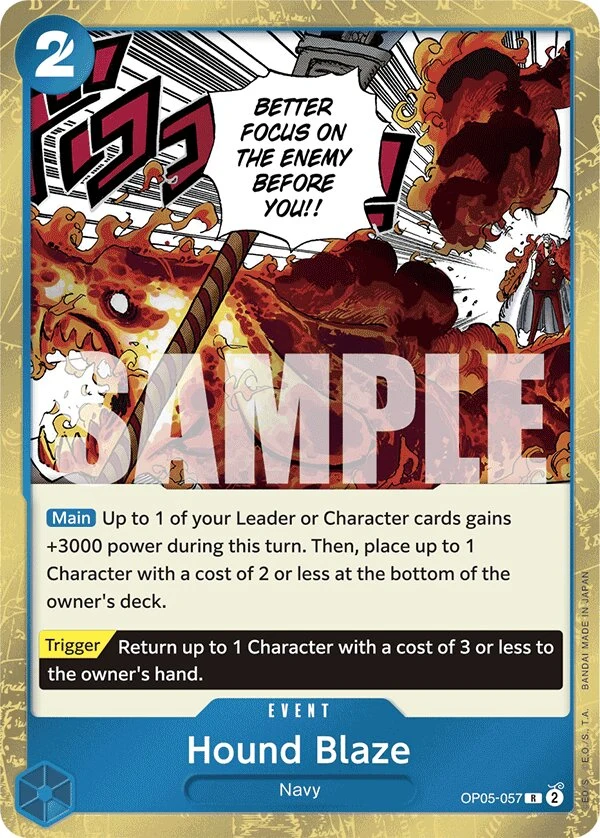 Carte One Piece anglaise Hound Blaze OP05-057 R