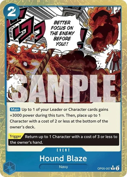 Carte One Piece anglaise OP05-057 Hound Blaze (version 4)