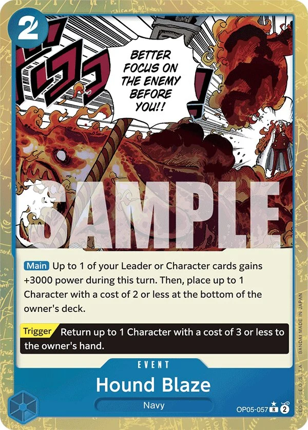 Carte One Piece anglaise Hound Blaze OP05-057 R