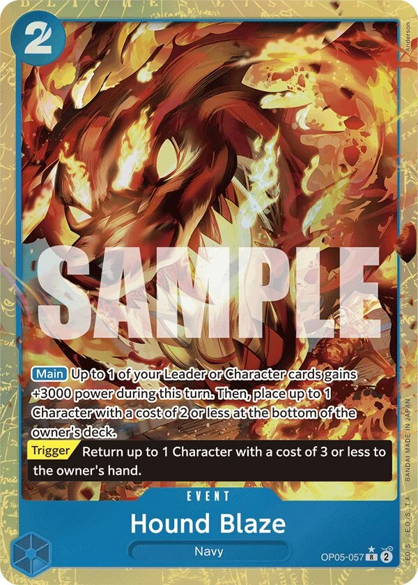 Carte One Piece anglaise Hound Blaze OP05-057 R