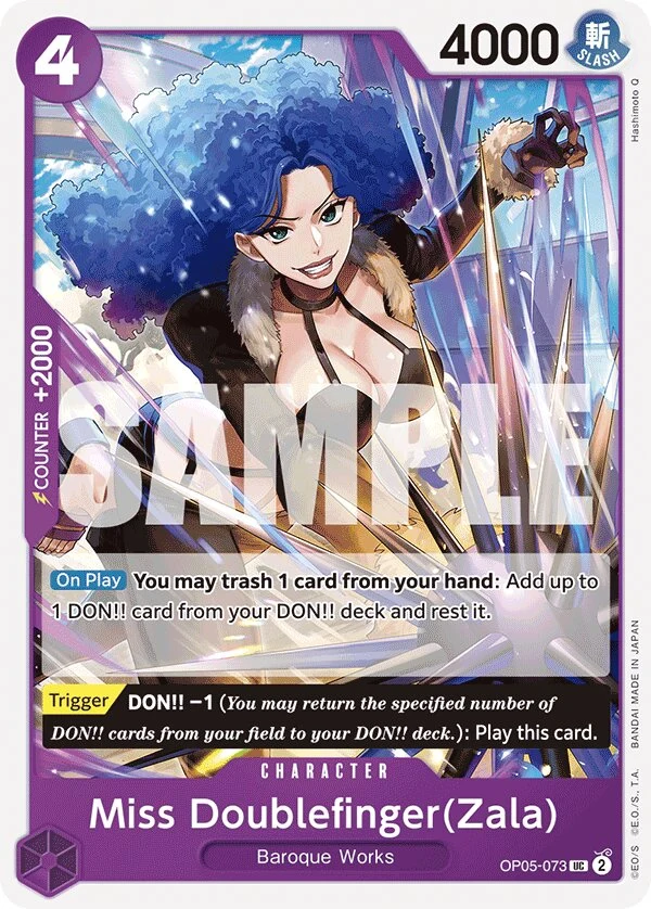 Carte One Piece anglaise Miss Doublefinger(Zala) OP05-073 UC