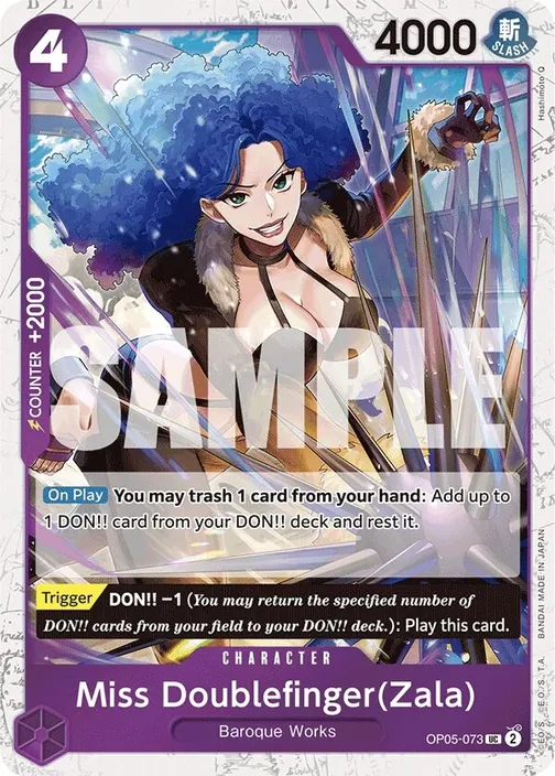 Carte One Piece anglaise OP05-073 Miss Doublefinger(Zala) (version 3)