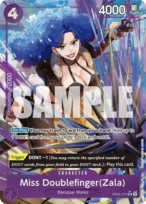Carte One Piece anglaise OP05-073 Miss Doublefinger(Zala) (version 4)