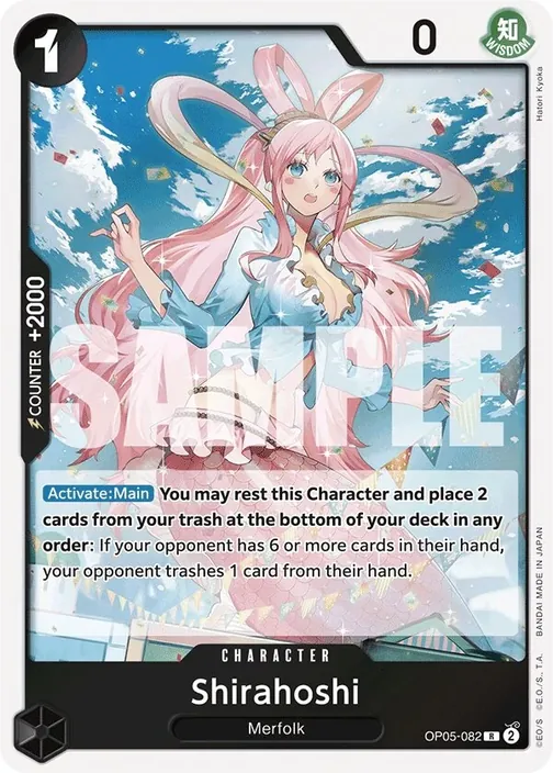 Carte One Piece anglaise OP05-082 Shirahoshi (version 2)