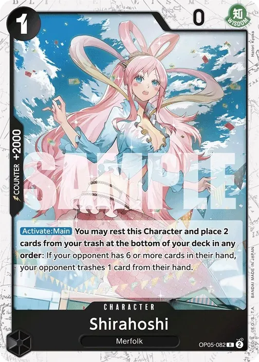 Carte One Piece anglaise OP05-082 Shirahoshi (version 3)