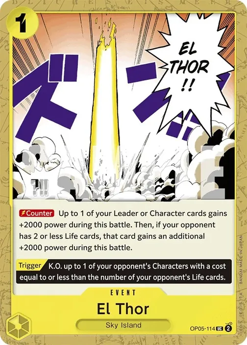 Carte One Piece anglaise OP05-114 El Thor