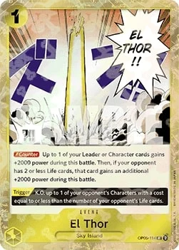 Carte One Piece anglaise OP05-114 El Thor (version 2)