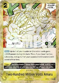 Carte One Piece anglaise OP05-115 Two-Hundred Million Volts Amaru (version 2)