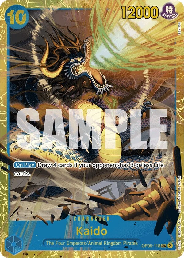 Carte One Piece anglaise Kaido OP05-118 SEC