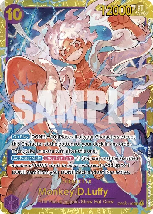 Carte One Piece anglaise OP05-119 Monkey.D.Luffy (version 4)