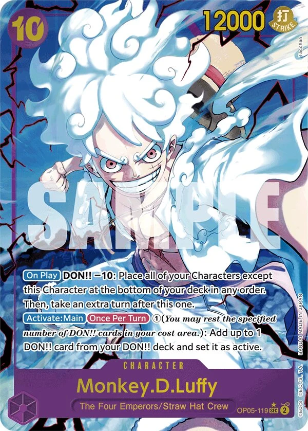 Carte One Piece anglaise Monkey.D.Luffy OP05-119 SEC