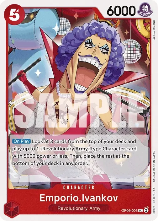 Carte One Piece anglaise OP06-003 Emporio.Ivankov (version 2)