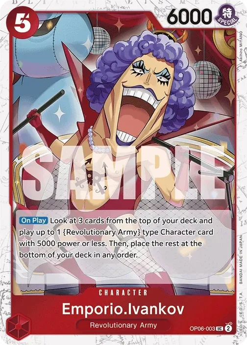 Carte One Piece anglaise OP06-003 Emporio.Ivankov (version 3)
