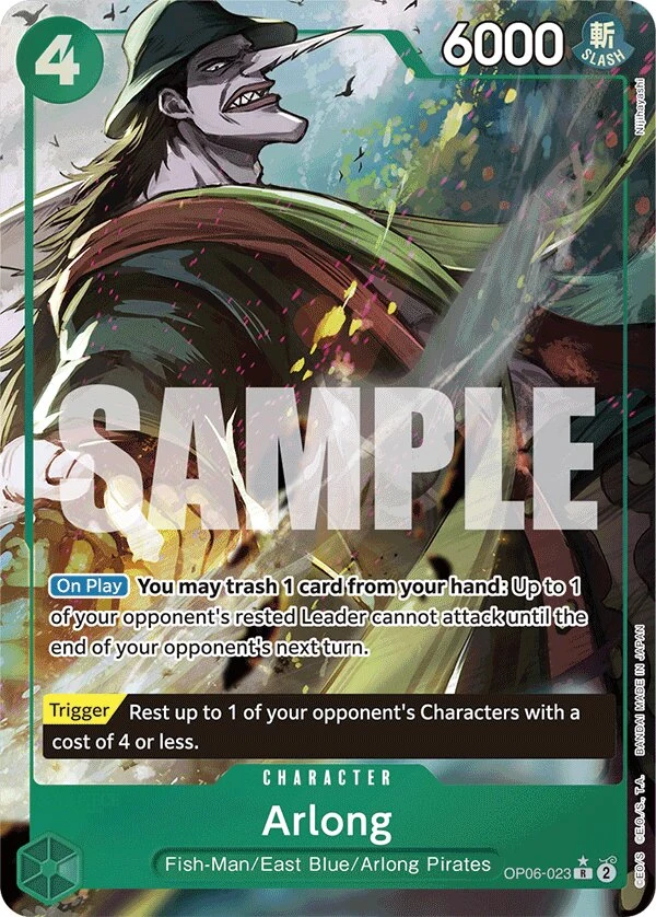 Carte One Piece anglaise Arlong OP06-023 R