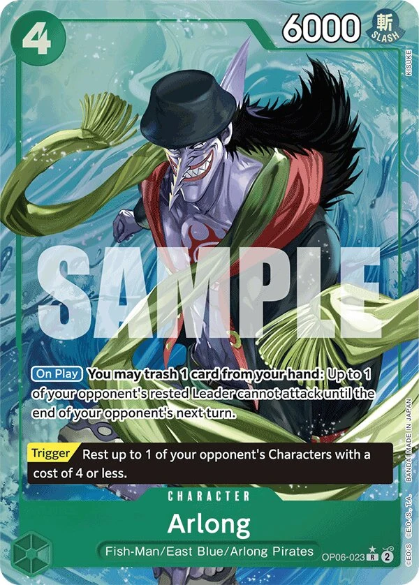 Carte One Piece anglaise Arlong OP06-023 R