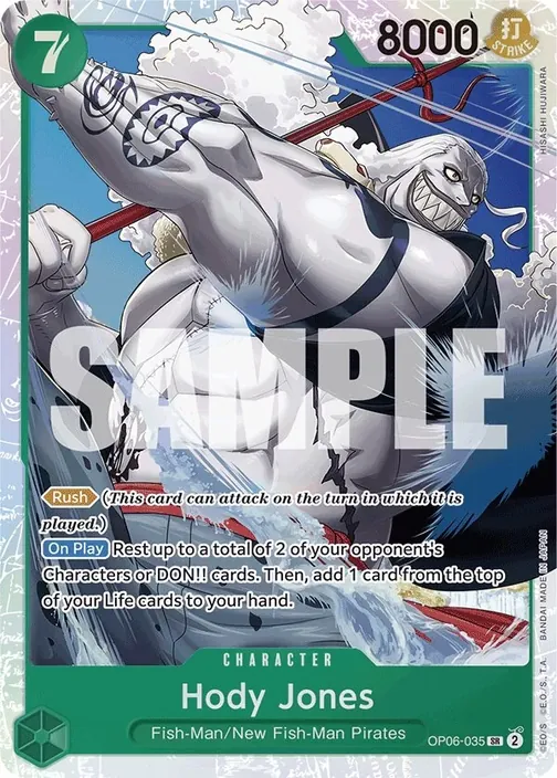 Carte One Piece anglaise OP06-035 Hody Jones (version 3)