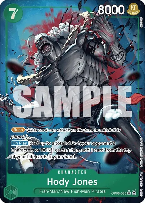 Carte One Piece anglaise OP06-035 Hody Jones (version 4)