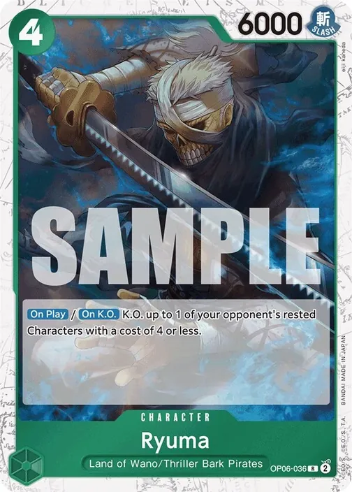 Carte One Piece anglaise OP06-036 Ryuma (version 3)