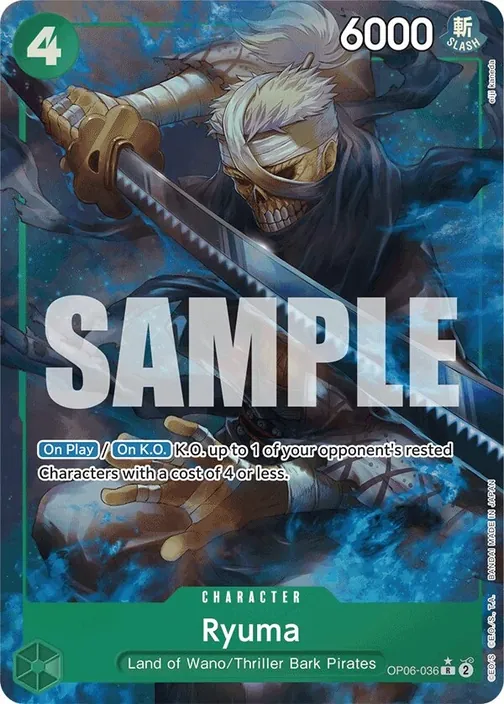 Carte One Piece anglaise OP06-036 Ryuma (version 4)