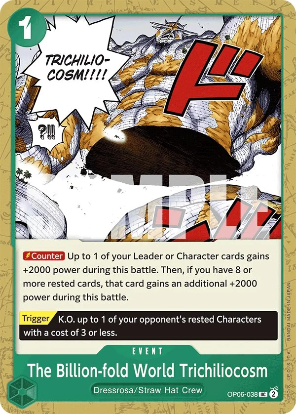 Carte One Piece anglaise The Billion-fold World Trichiliocosm OP06-038 UC