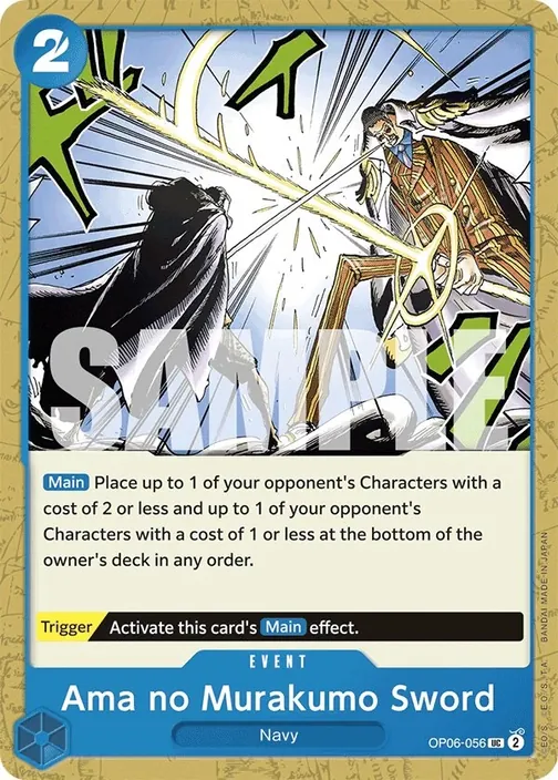 Carte One Piece anglaise OP06-056 Ama no Murakumo Sword