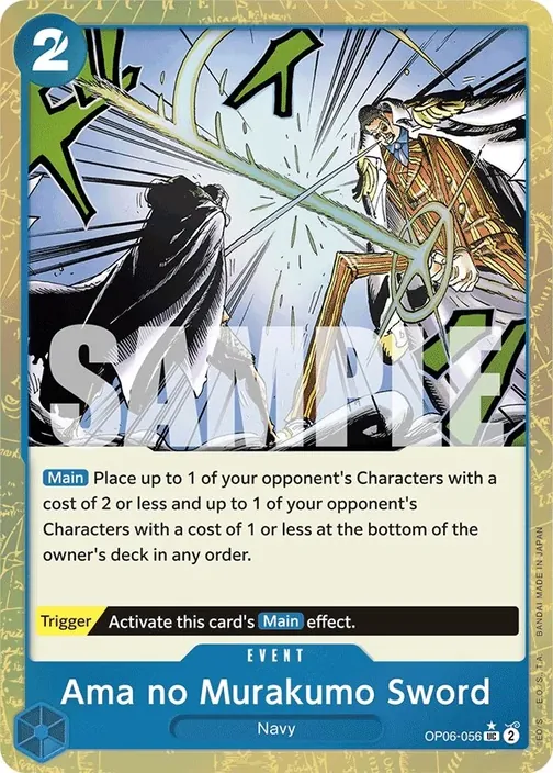 Carte One Piece anglaise OP06-056 Ama no Murakumo Sword (version 4)