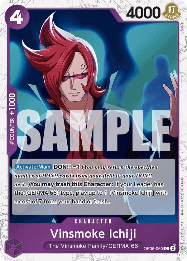 Carte One Piece anglaise Vinsmoke Ichiji OP06-060 C