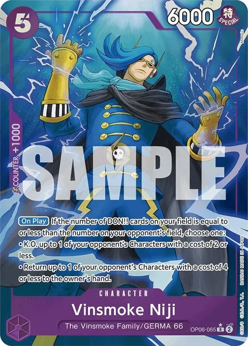 Carte One Piece anglaise OP06-065 Vinsmoke Niji (version 4)