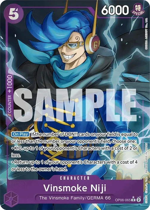 Carte One Piece anglaise OP06-065 Vinsmoke Niji (version 5)