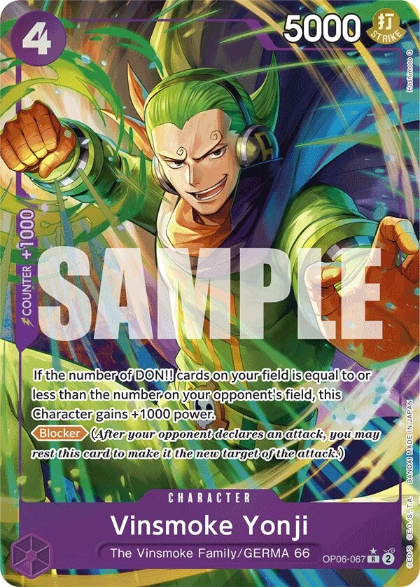 Carte One Piece anglaise Vinsmoke Yonji OP06-067 R