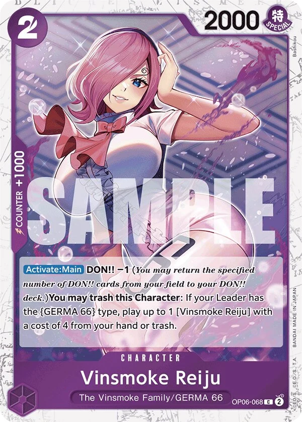 Carte One Piece anglaise Vinsmoke Reiju OP06-068 C