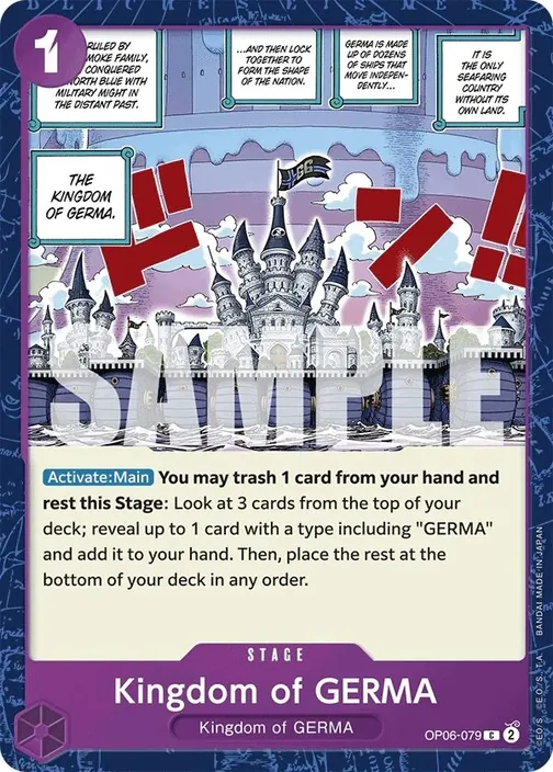 Carte One Piece anglaise OP06-079 Kingdom of GERMA