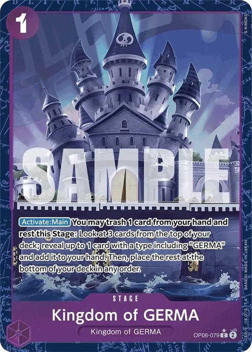 Carte One Piece anglaise OP06-079 Kingdom of GERMA (version 5)