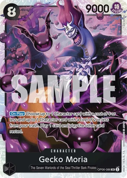 Carte One Piece anglaise OP06-086 Gecko Moria (version 3)