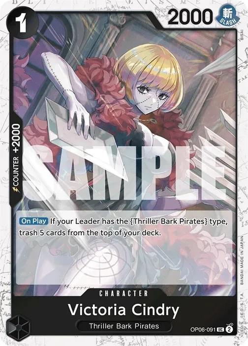 Carte One Piece anglaise OP06-091 Victoria Cindry (version 3)