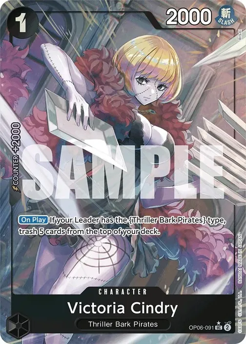 Carte One Piece anglaise OP06-091 Victoria Cindry (version 4)