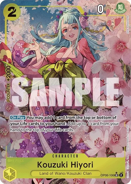 Carte One Piece anglaise OP06-106 Kouzuki Hiyori (version 4)