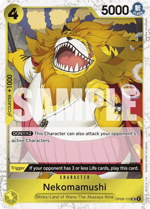 Carte One Piece anglaise Nekomamushi OP06-110 UC