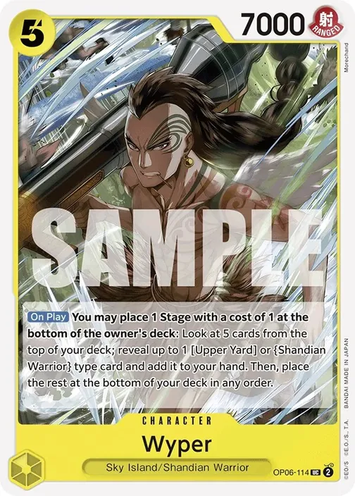 Carte One Piece anglaise OP06-114 Wyper (version 2)