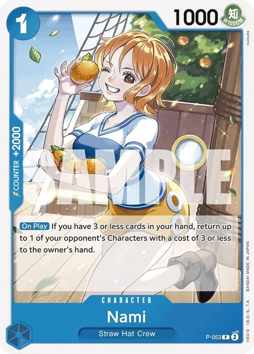 Carte One Piece anglaise P-053 Nami (version 2)