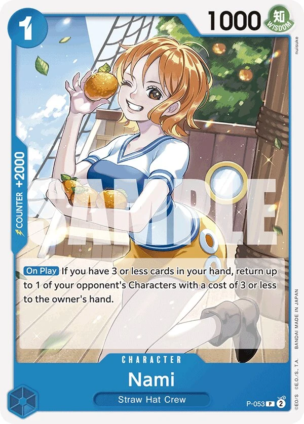 Carte One Piece anglaise Nami P-053 P