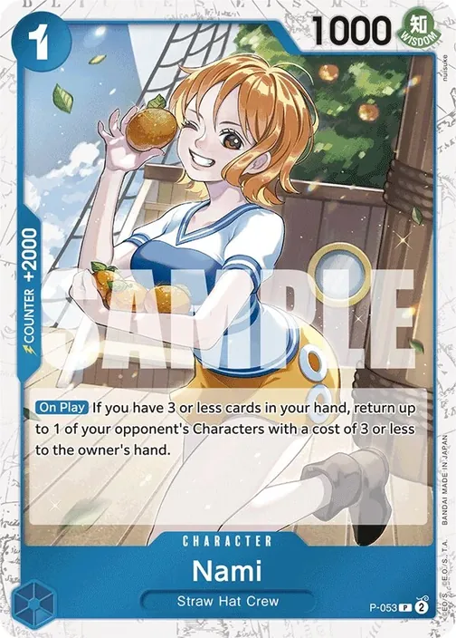 Carte One Piece anglaise P-053 Nami (version 3)