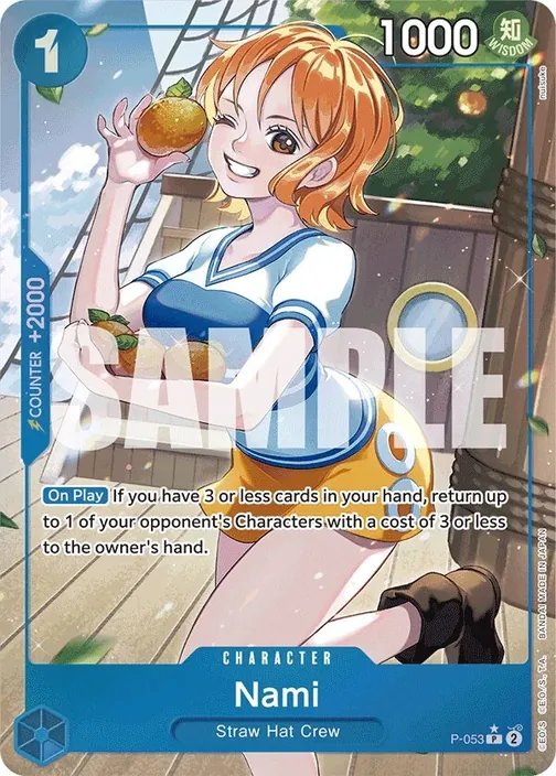 Carte One Piece anglaise P-053 Nami (version 4)