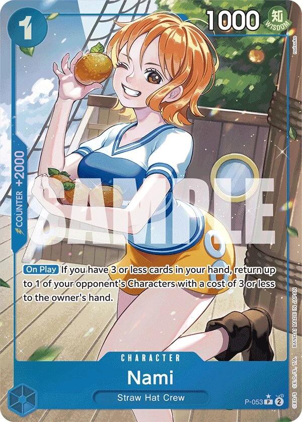 Carte One Piece anglaise Nami P-053 P