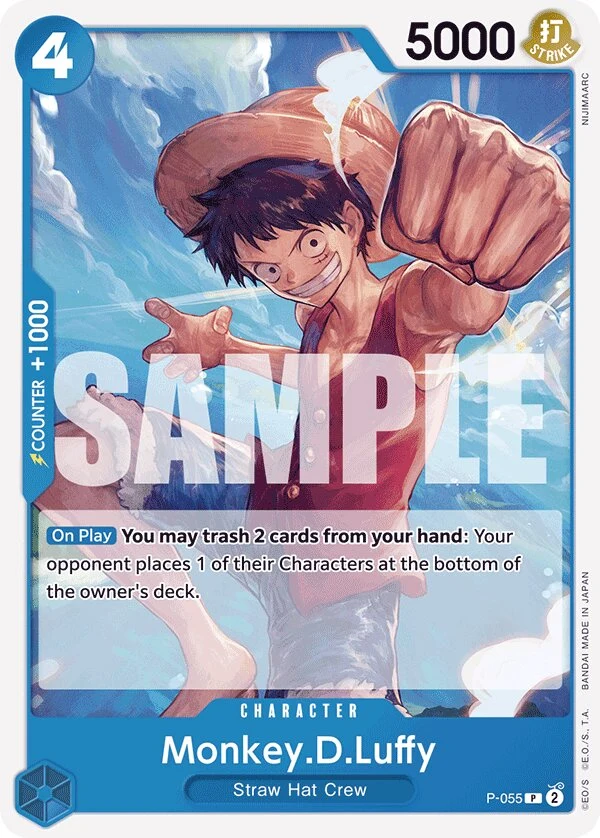Carte One Piece anglaise Monkey.D.Luffy P-055 P