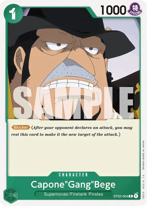 Carte One Piece anglaise ST02-004 Capone"Gang"Bege (version 2)